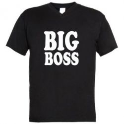 Мужская футболка  с V-образным вырезом Big Boss - PrintSalon