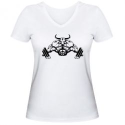 Жіноча футболка з V-подібним вирізом Big Bull - PrintSalon