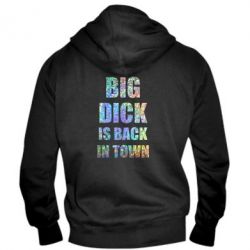Мужское худи на молнии Big dick is back in town Голограмма - PrintSalon