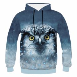 Мужское 3D худи Big owl - PrintSalon