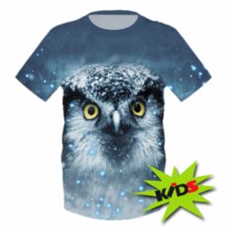 Детская 3D футболка Big owl - PrintSalon