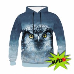 Детское 3D худи Big owl - PrintSalon