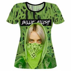 Женская футболка 3D Billi Eilish in a Bandana - PrintSalon