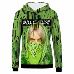 Женское 3D худи Billi Eilish in a Bandana - PrintSalon