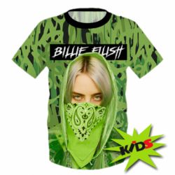 Детская 3D футболка Billi Eilish in a Bandana - PrintSalon