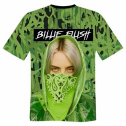 Мужская футболка 3D Billi Eilish in a Bandana - PrintSalon