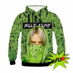 Детское 3D худи Billi Eilish in a Bandana - PrintSalon