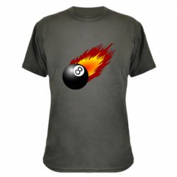 Камуфляжная футболка Бильярдный шар в огне - PrintSalon