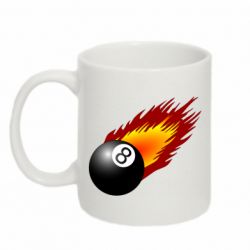 Чашка 320ml Бильярдный шар в огне - PrintSalon