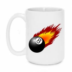 Чашка 420ml Більярдна куля у вогні-PrintSalon Чашка 420ml Більярдна куля у вогні