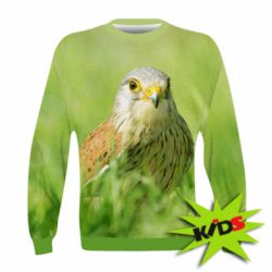 Дитячий 3D світшот Bird and green field - PrintSalon