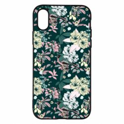 Чехол для iPhone X/Xs Birds and summer flowers - PrintSalon