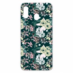 Чехол для Samsung A20 Birds and summer flowers-PrintSalon Чехол для Samsung A20 Birds and summer flowers