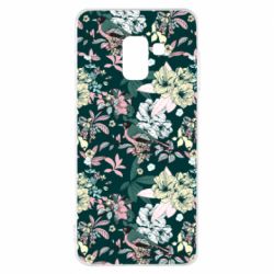 Чехол для Samsung A8 2018 Birds and summer flowers - PrintSalon