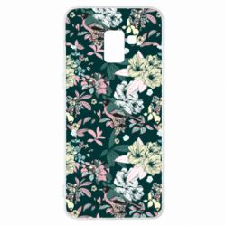 Чехол для Samsung A8+ 2018 Birds and summer flowers - PrintSalon