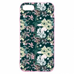 Чехол для iPhone SE 2020 Birds and summer flowers - PrintSalon