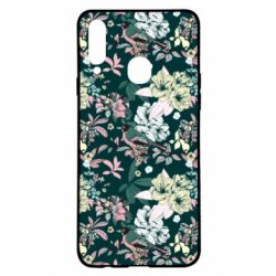 Чехол для Samsung A20s Birds and summer flowers - PrintSalon