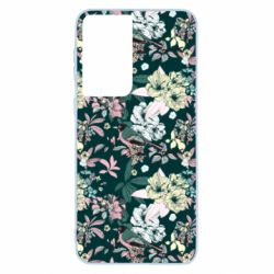 Чехол для Samsung S21 Birds and summer flowers