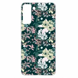 Чехол для Samsung S21+ Birds and summer flowers - PrintSalon