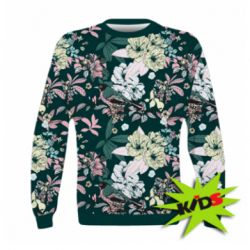 Детский 3D свитшот Birds and summer flowers - PrintSalon