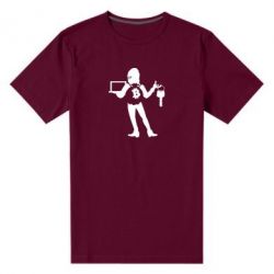 Мужская футболка премиум Bitcoin and money - PrintSalon