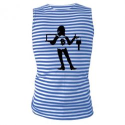 Майка-тельняшка Bitcoin and money - PrintSalon