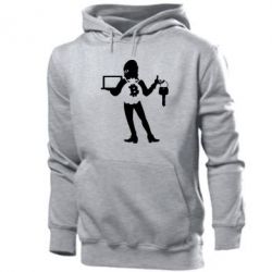 Мужское худи Bitcoin and money - PrintSalon