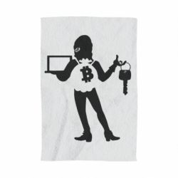 Полотенце с принтом Bitcoin and money - PrintSalon