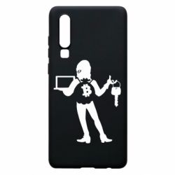 Чехол для Huawei P30 Bitcoin and money - PrintSalon