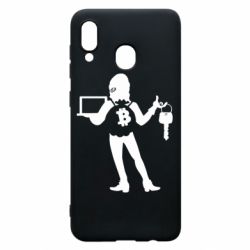 Чехол для Samsung A30 Bitcoin and money - PrintSalon