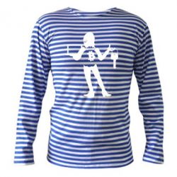 Тельняшка с длинным рукавом Bitcoin and money - PrintSalon