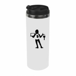 Термокружка Bitcoin and money - PrintSalon