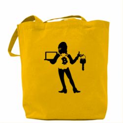 Эко-сумка Bitcoin and money - PrintSalon