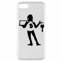 Чехол для iPhone SE 2020 Bitcoin and money - PrintSalon