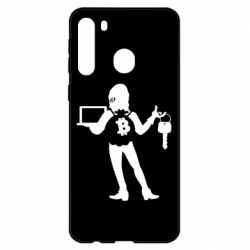 Чехол для Samsung A21 Bitcoin and money-PrintSalon Чехол для Samsung A21 Bitcoin and money