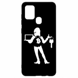 Чехол для Samsung A21s Bitcoin and money - PrintSalon