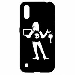 Чехол для Samsung A01/M01 Bitcoin and money-PrintSalon Чехол для Samsung A01/M01 Bitcoin and money
