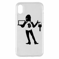 Чехол для iPhone X/Xs Bitcoin and money - PrintSalon