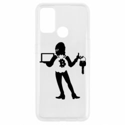 Чехол для Oppo A53/A32/A33 Bitcoin and money - PrintSalon