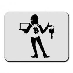 Коврик для мыши Bitcoin and money - PrintSalon