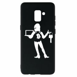 Чехол для Samsung A8+ 2018 Bitcoin and money - PrintSalon