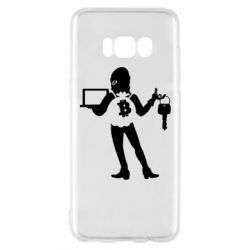 Чехол для Samsung S8 Bitcoin and money - PrintSalon