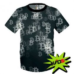 Дитяча 3D футболка Bitcoin coin - PrintSalon