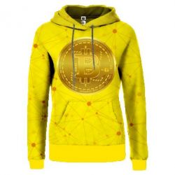 Жіноче 3D худі Bitcoin coin