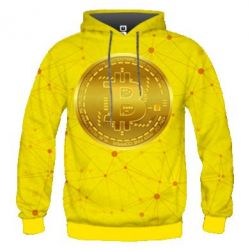 Чоловіче 3D худі Bitcoin coin