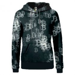 Жіноче 3D худі Bitcoin coin-PrintSalon Жіноче 3D худі Bitcoin coin