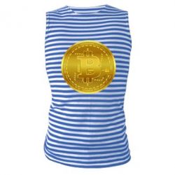 Майка-тельняшка Bitcoin coin - PrintSalon
