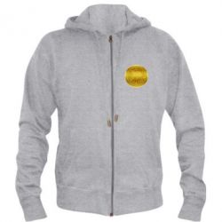 Мужское худи на молнии Bitcoin coin - PrintSalon