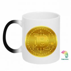 Чашка-хамелеон Bitcoin coin - PrintSalon