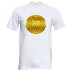 Мужская футболка для спорта Bitcoin coin - PrintSalon